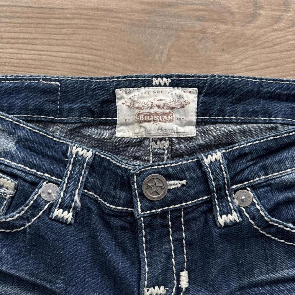 Y2K Boot Cut Big Star Liv  Western Cut Low Rise Denim Pants - Picture 6 of 8